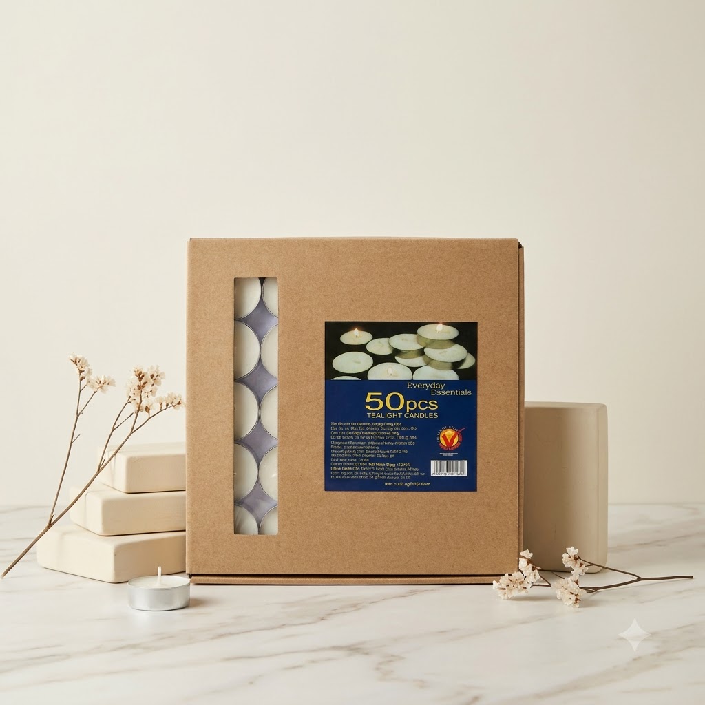 Hộp nến tealight 50 cái